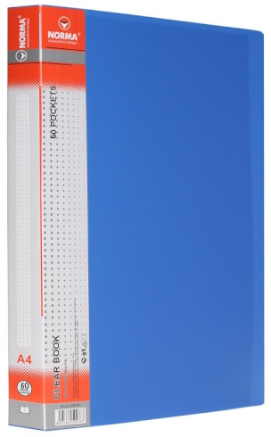 Папка з файлами, А4, 60ф, 650/25мкн PР, синя, 5029-06N, NORMA