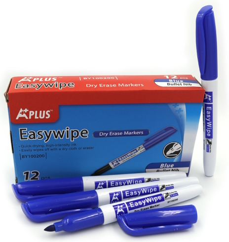 BY100200-BL Маркер Beifa для білої дошки-синій, круглий кінчик