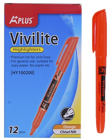 HY100200-OR Текстовиделітель Beifa скош.накінечн.- помаранч.