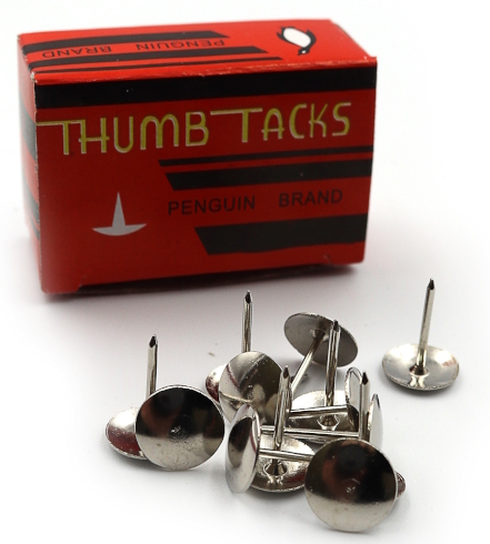 11984_40C Кнопки гвоздик nickel срібло 1,3см, 40шт., карт. кар.  Josef Otten