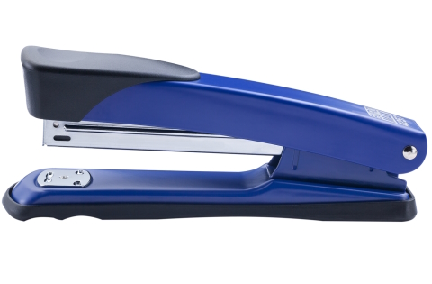 Степлер металевий, 30арк, (скоби №24; 26), 175х67х41мм, синій, BM.4257-02