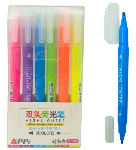 M6201 Набір текстовиділячів Aodemei, 6шт.