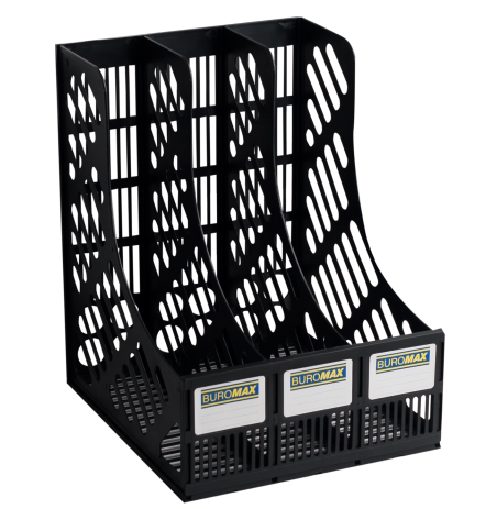 Лоток для паперів, вертикальний 3 в1, чорний, BM.6100