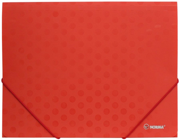 Папка на гумках  А4, фактура ГОРОШОК, РР 500мкн, червона, 5060-01N, NORMA