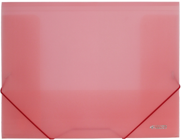 Папка на гум., проз.,  А4, 500мкн, PP, рожев., 4-259-01, 4OFFICE