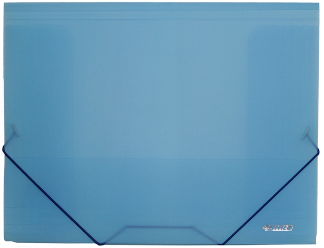 Папка на гумках., проз., А4, 500мкн, PP, блакит., 4-259-06, 4OFFICE
