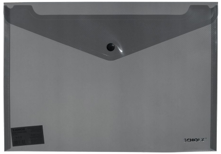 Папка з кнопкою, прозора, А4, РР 180мкн, димчата, 03500, Scholz