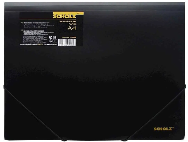 Папка пл.А4 на гумцi чорна, 10506, Scholz