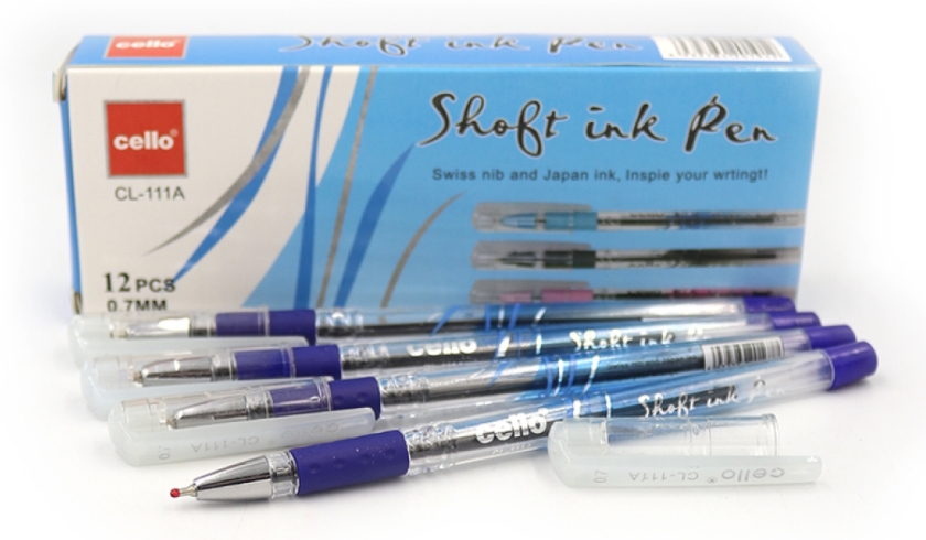 CL-111A Ручка масл. CL 0,7мм син. с грипом