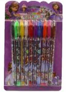 IMG_7676-10SF Набір дитячих гелевих ручок глиттер, блістер, 10 кол., 1шт / етик.