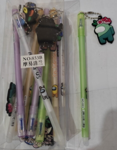 Ручка гелева з брелоком Among Us зі стираємиим чорнилом, СИНЯ 853B