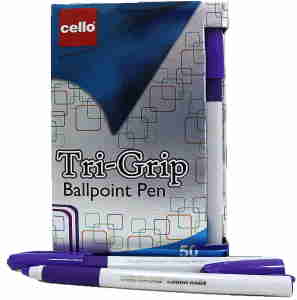 Ручка Cello Trigrip (син. корпус) SKU 50Box1.0мм фіолет.