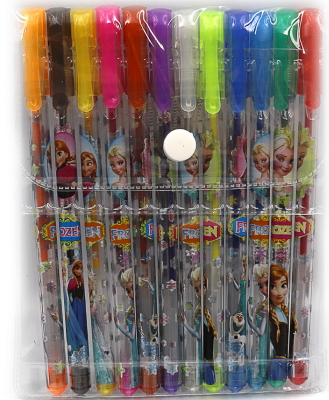 IMG_7707-12FR Набір дитячих гелевих ручок глиттер, 12 кол., 1шт / етик.