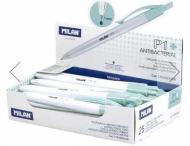 176582925B Ручка авт. кул. синя АНТИБАКТЕРІАЛ 