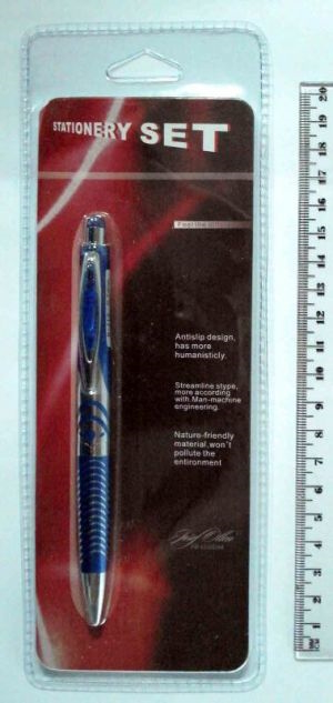 B-112(0.7MM)-ручка мет Кульк В БЛІСТЕРІ J.O. Premium СИН Метал