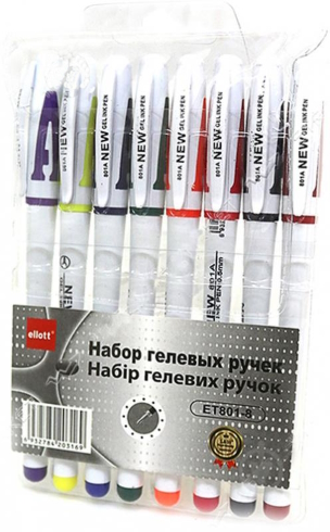 ET-801-8 Набір гелевих ручок 8шт. 0,5мм