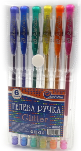 888G-6 Набір гелевих ручок глиттер 
