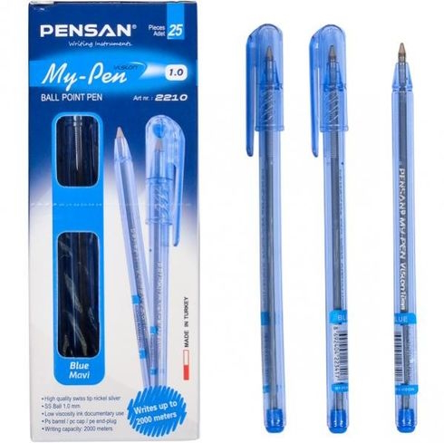Ручка масляна PENSAN «My-Pen», СИНЯ, 1,00мм, Туреччина