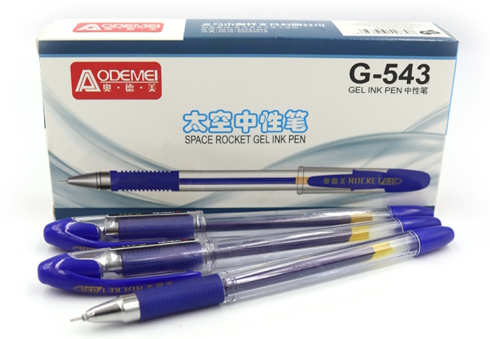 543D Ручка  гель. Aodemei  0,5мм, син.