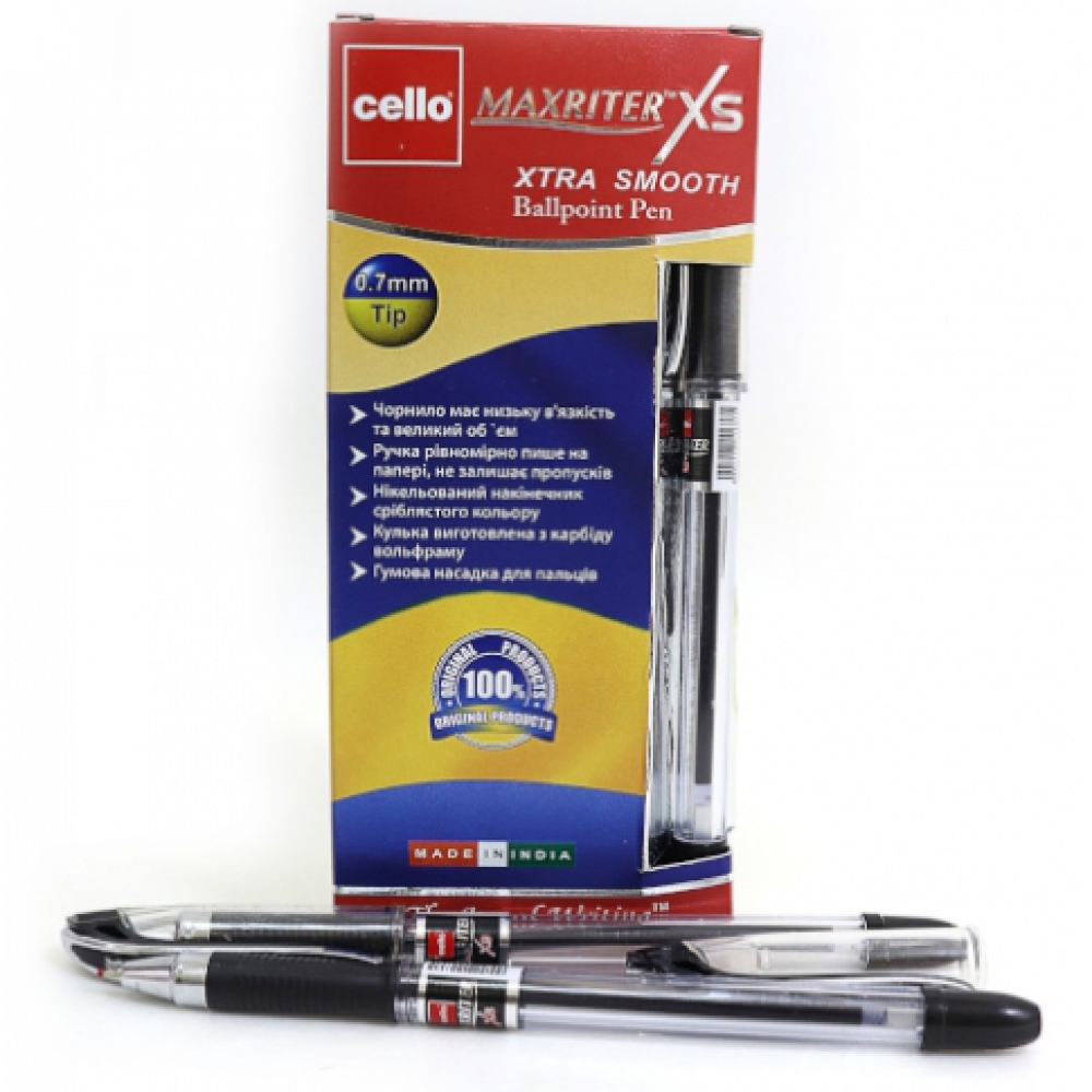 Ручка Cello Maxriter SKU 12Box 0.7мм чорн.