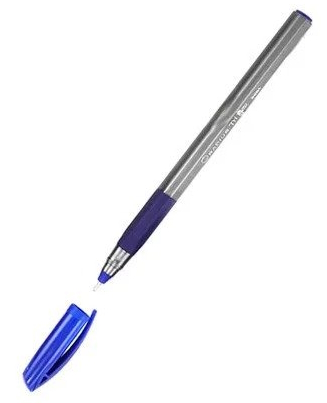 Ручка кулькова ТРИГРАННА Tri Flex PL grey metalic корпус  упак.50шт.стрижень синій, Radius