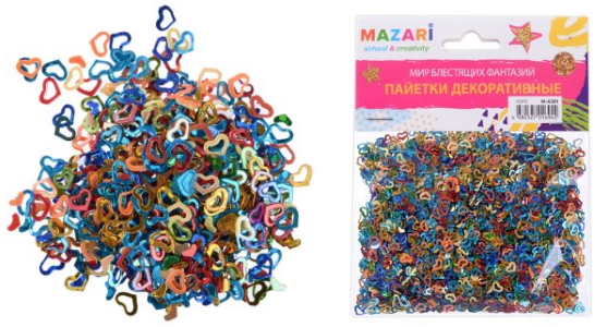 Паєтки декоративні HOPE, розмір 4 мм, ОПП-упаковка з європідвісом(576/24) ST 4381