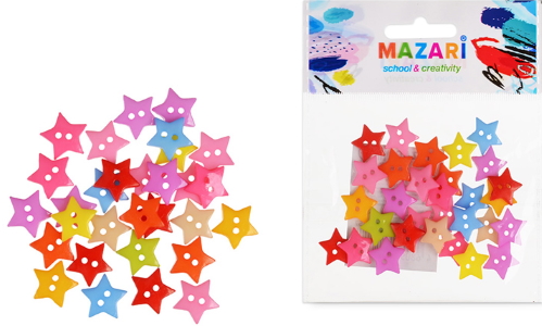 Набір для творчості ЗІРКИ, 30 шт, різнокольорові, пластик ST 4357