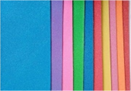 Набір кольорової пористої гуми з блискітками, клейова основа, товщ. 1,5мм, 10 аркушів, 10 кольорів, А4 ST 003(Jf 1-5)