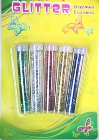 Набір глітера на планшеті, 5 штук 120шт/пач, 8145