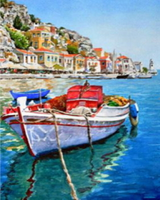 RA3442_B Розмальовка за номерами (полотно на рамі з фарбами та пензлями) 40*50см 