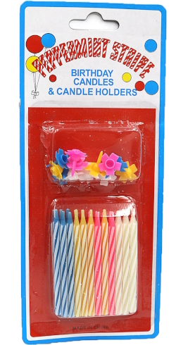 0186 Набір свічок для торта 