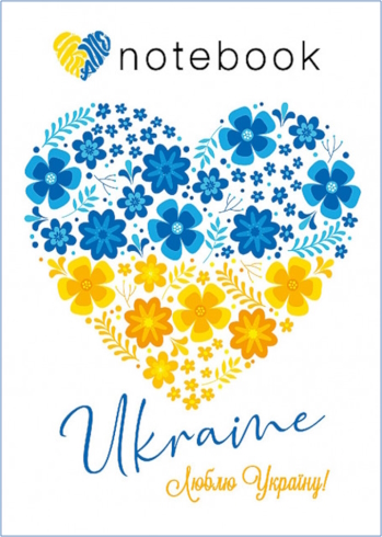 Блокнот, 56г, Скоба, 105х148 мм, 48 аркушів. Матова ламінація. клітинка 22294