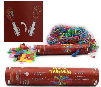 T-PARTY-1 Ручний пускач серпантину і конфетті двосторонній 25 * 4,8 см, 1шт / етик.