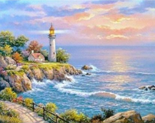 GLD61094_B Алмазна мозаїка за номерами 30*40 