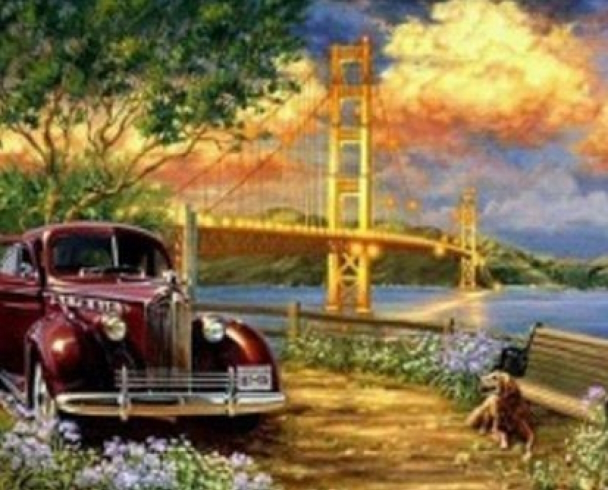 GLD61185_B Алмазна мозаїка за номерами 30*40 