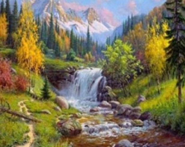 GLD61266_B Алмазна мозаїка за номерами 30*40 