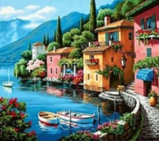 GLD61270_B Алмазна мозаїка за номерами 30*40 