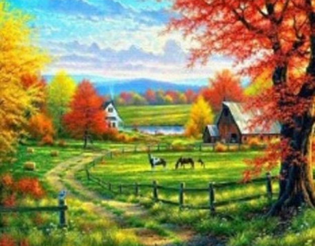 GLD61372_B Алмазна мозаїка за номерами 30*40 