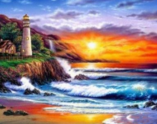 GLD61524_B Алмазна мозаїка за номерами 30*40 