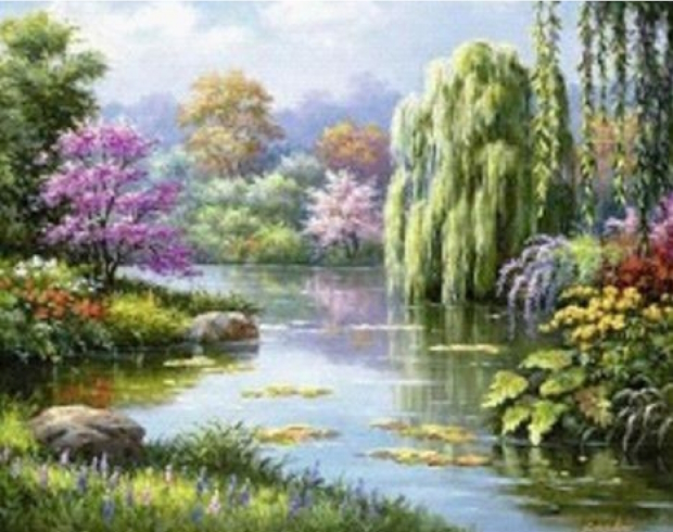 GLD61570_B Алмазна мозаїка за номерами 30*40 