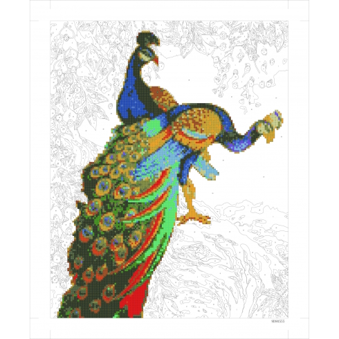 9D90555 Картина по номерам + Діамант 9D 40*50 