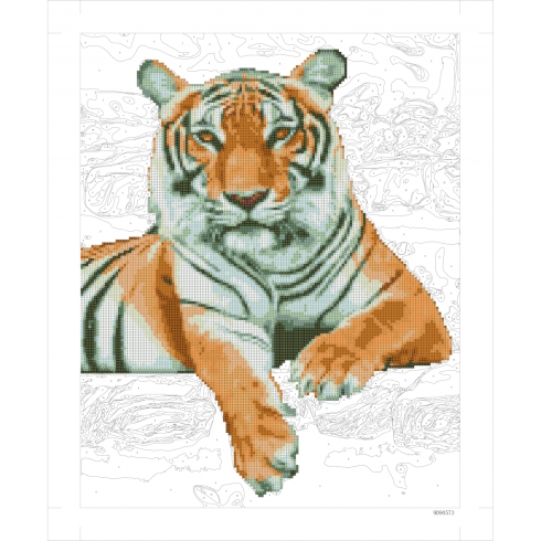 9D90573 Картина по номерам + Діамант 9D 40*50  