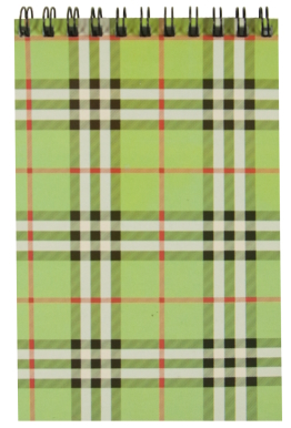 Блокнот на пружині, А6, 48 арк, клітинка, картонна обкладинка, зелений,,BM.2480-04