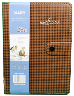 Блокнот на кнопці з ручкою шкірзам 