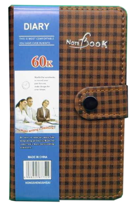 Блокнот на кнопці з ручкою шкірзам 