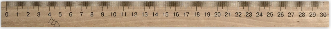 Лінійка дерев'яна  шовкографія 30 см