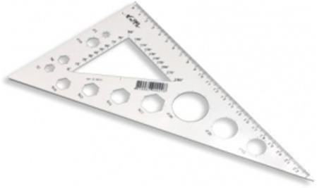 Трикутник 22см. Білий ВЕЛИК. с транспорт.  AS-0613, К-9035 