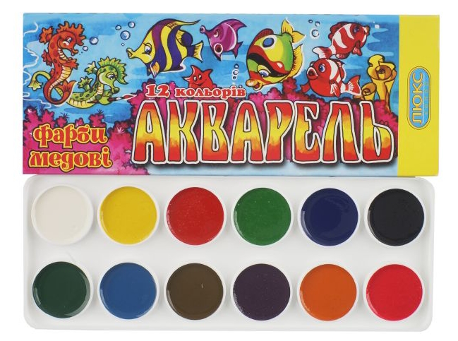 Аквар. 12 цв.медов. 