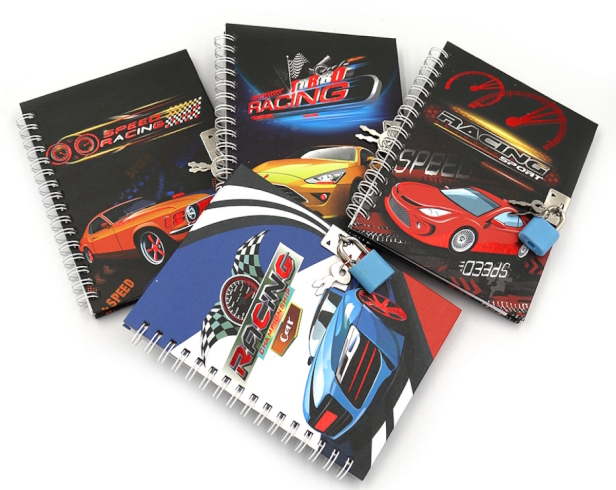 64940 Блокнот на спіралі з замочком 