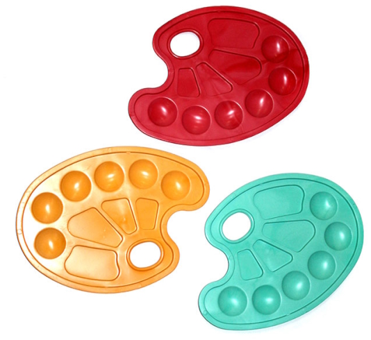 Палітра №  5  овал, Кольорова 17,5*23см.  AS-0020, К-3012